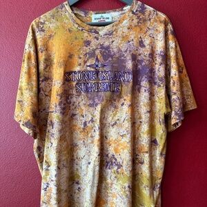 Supreme x Stone Island Embroidered Logo T-Shirt